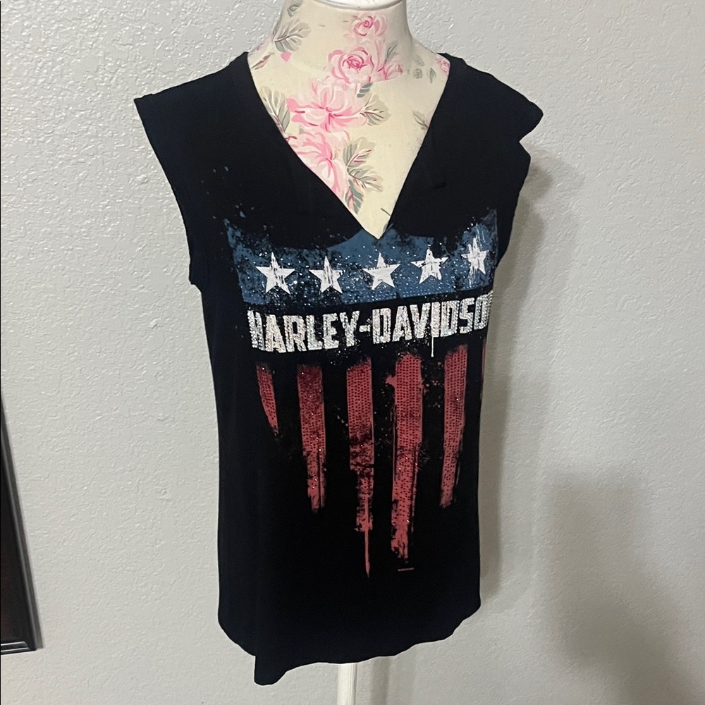 Harley-Davidson Black and Blue Star Tank - Picture 11 of 13